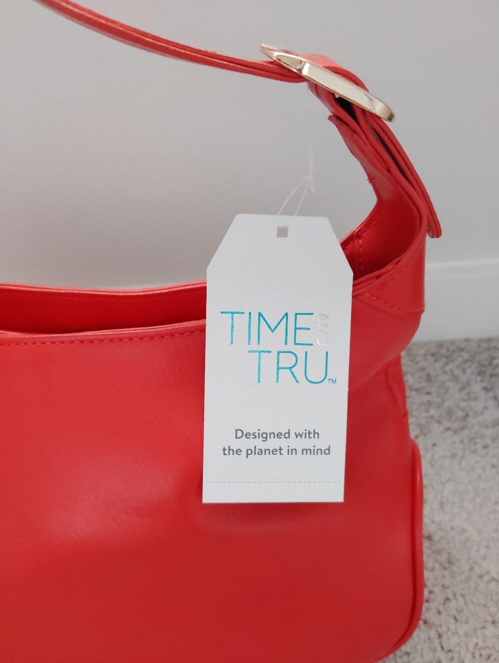 Time & Tru Red Shoulder Bag - Picture 2 of 6